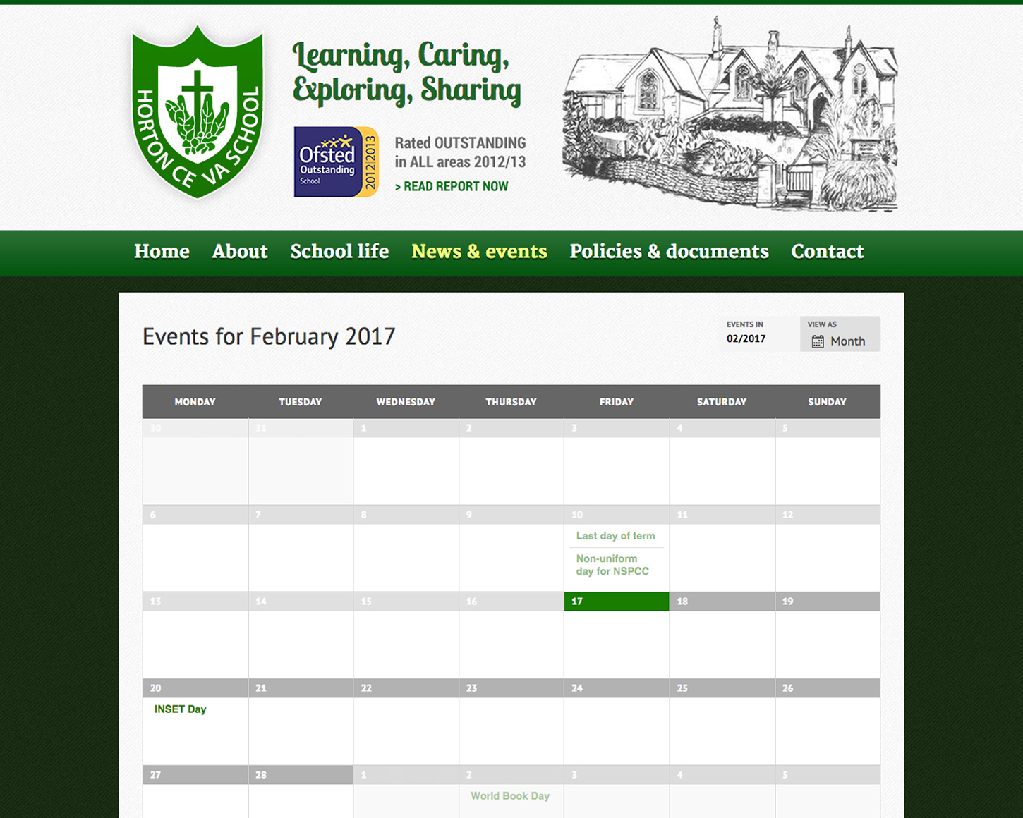 Horton CE VA Primary School website
