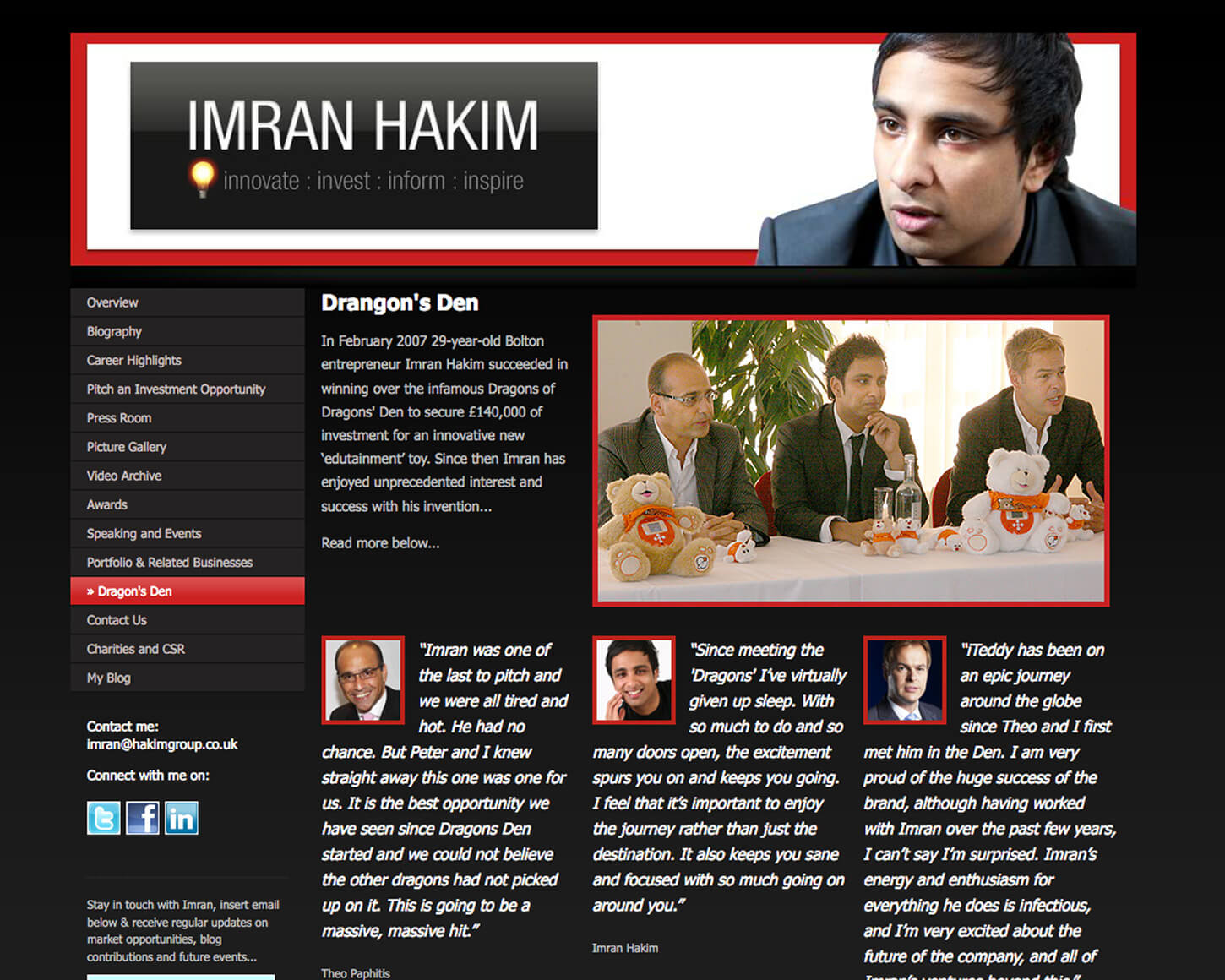 Imran Hakim website