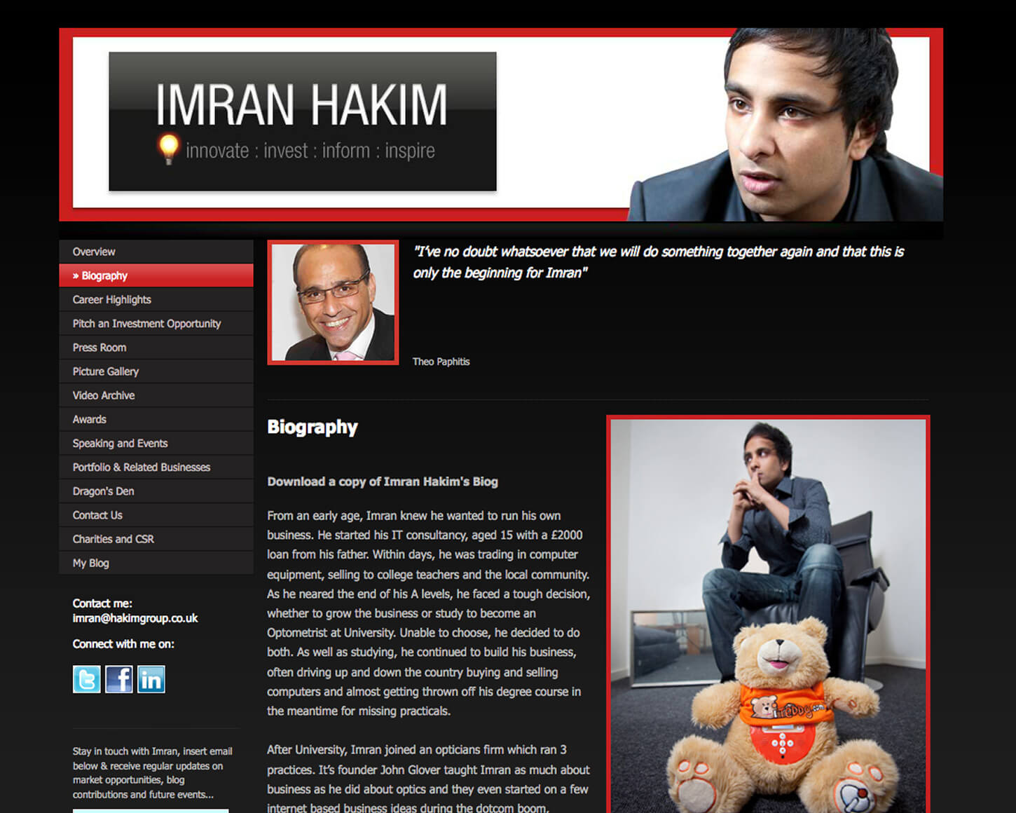 Imran Hakim website