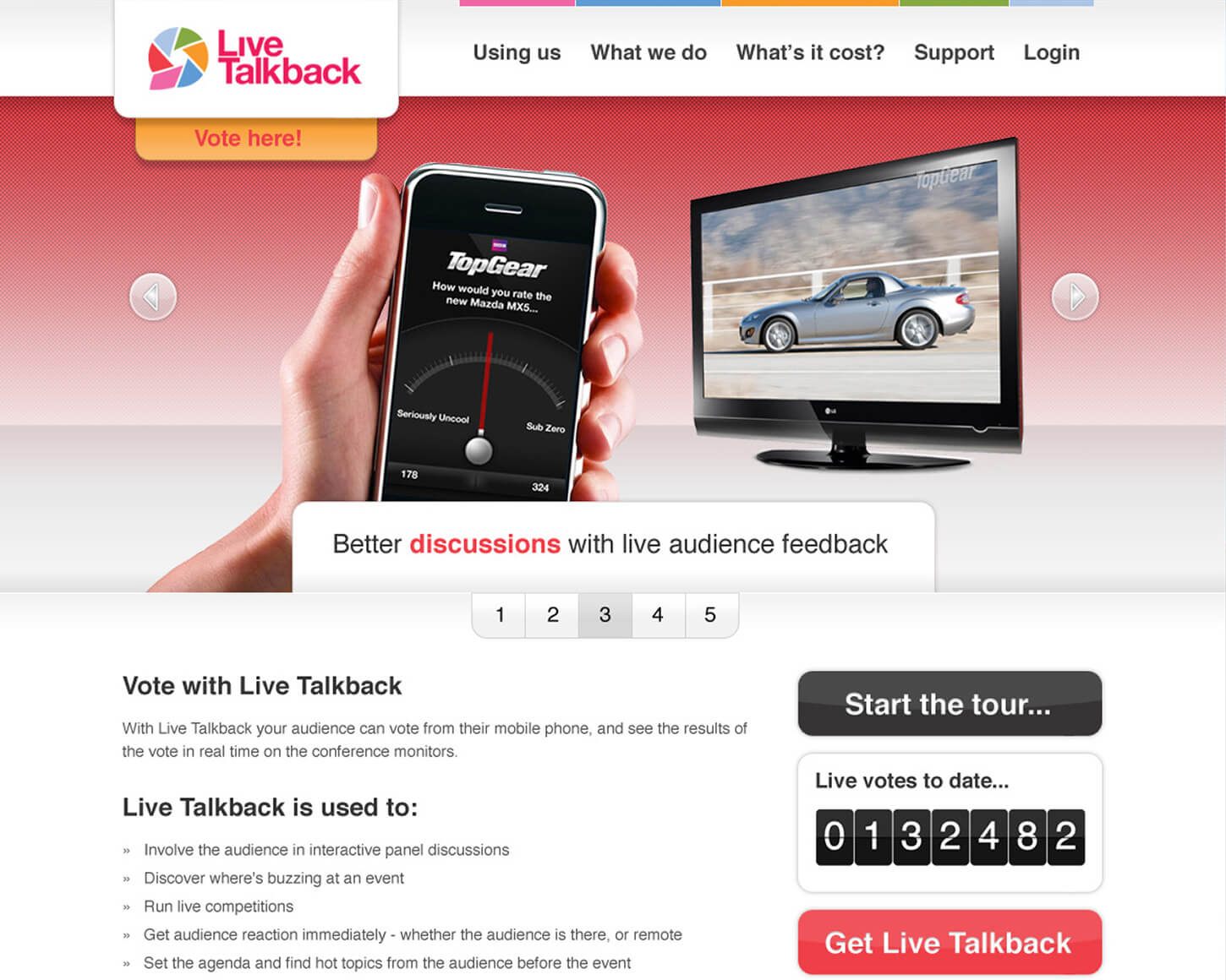 Live Talkback website