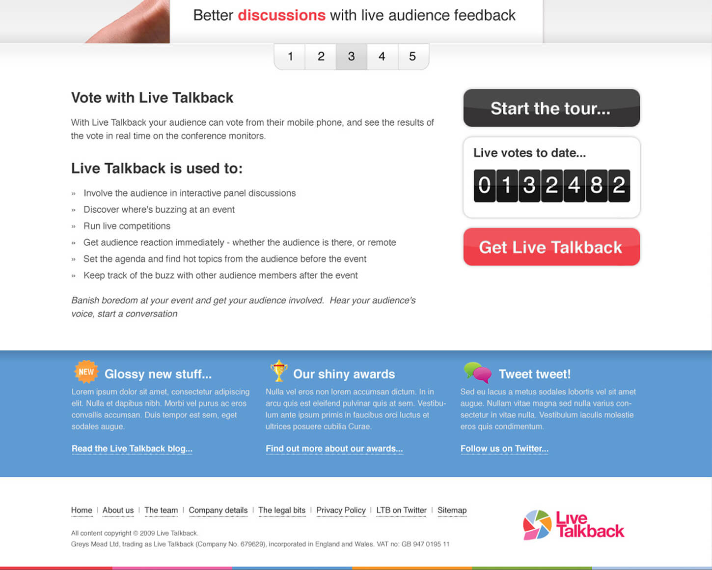 Live Talkback website