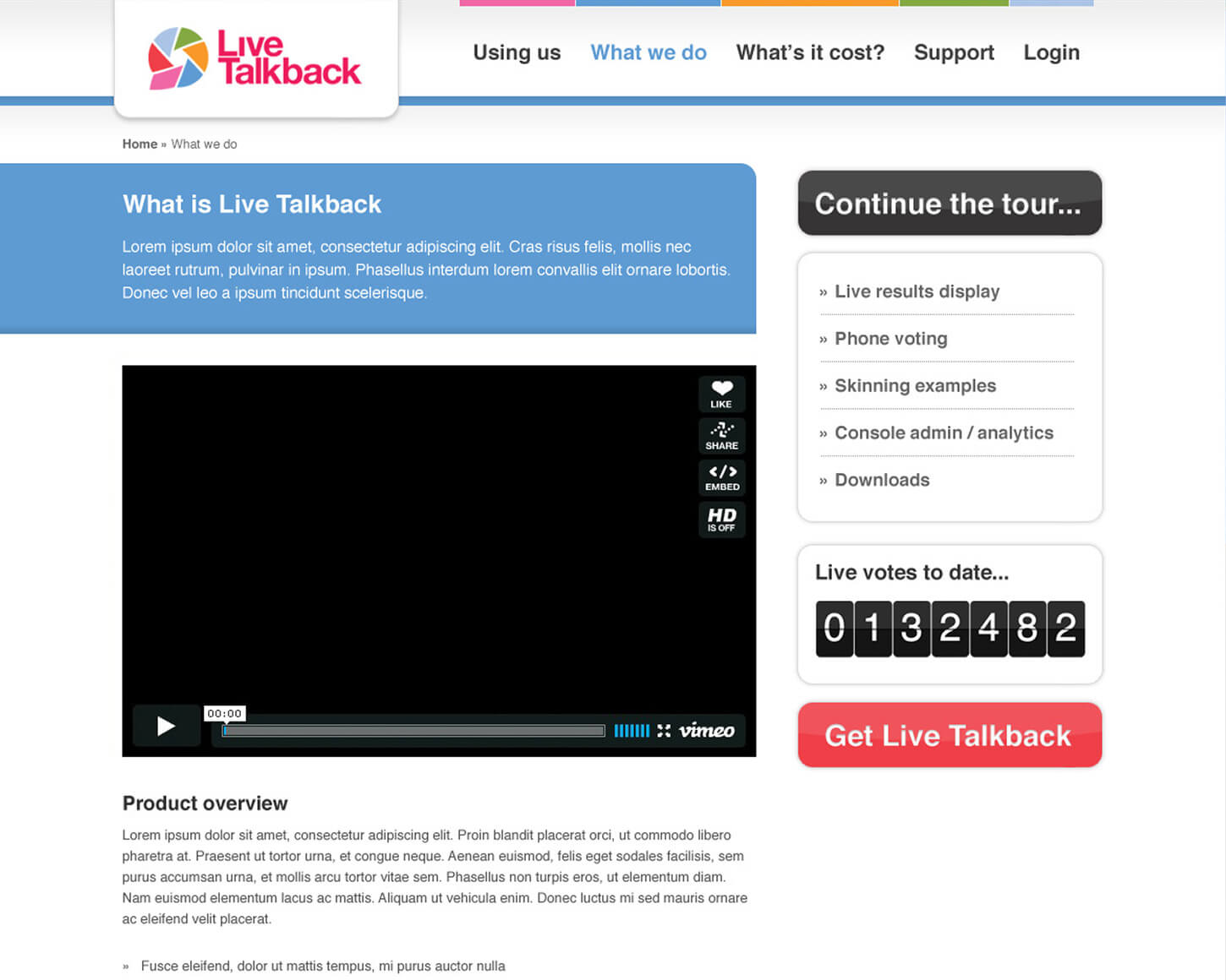 Live Talkback website