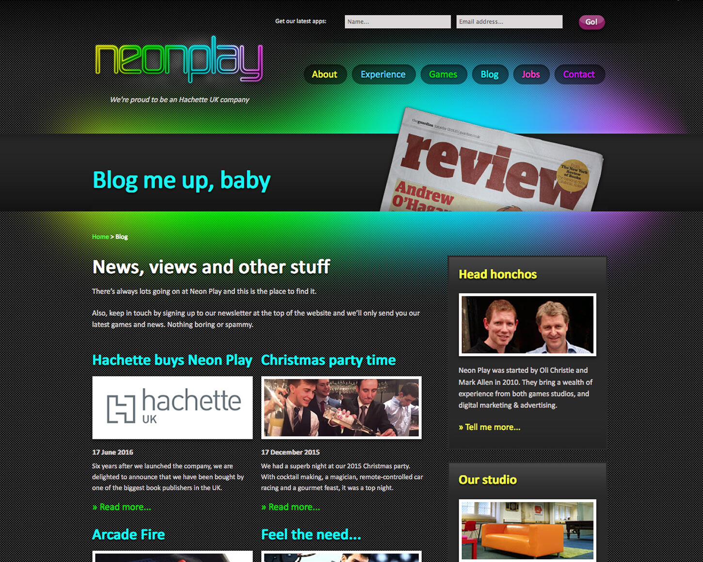 Neon Play website