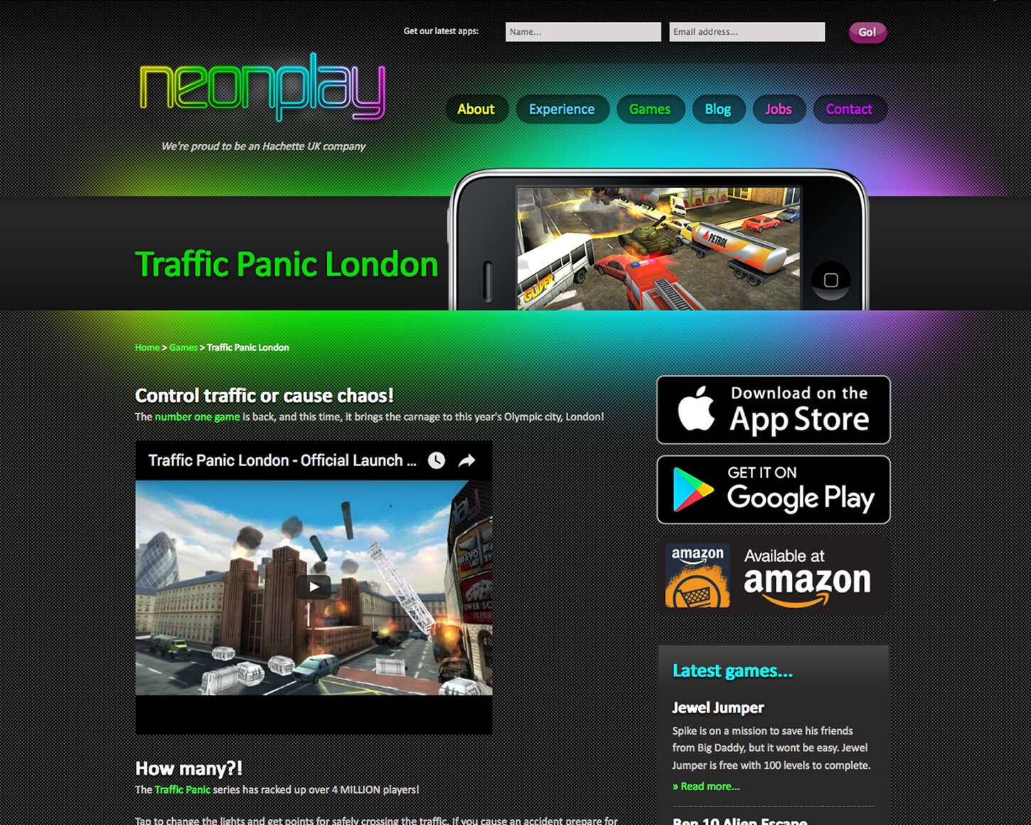 Neon Play website