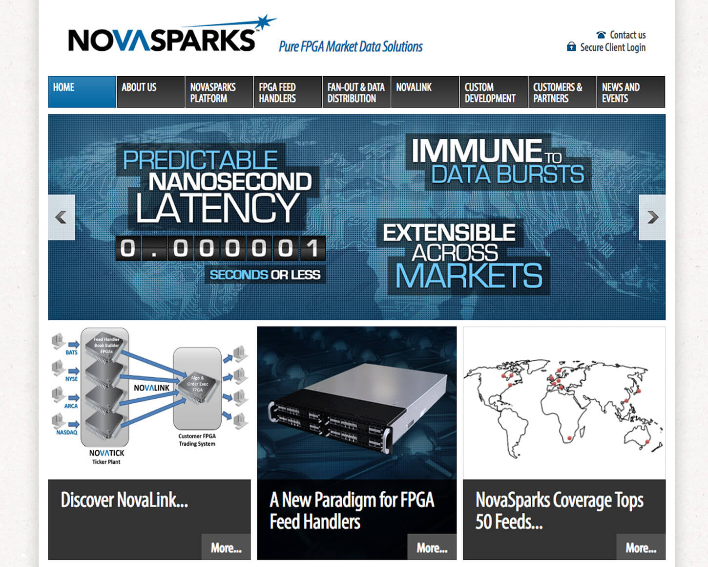 NovaSparks website