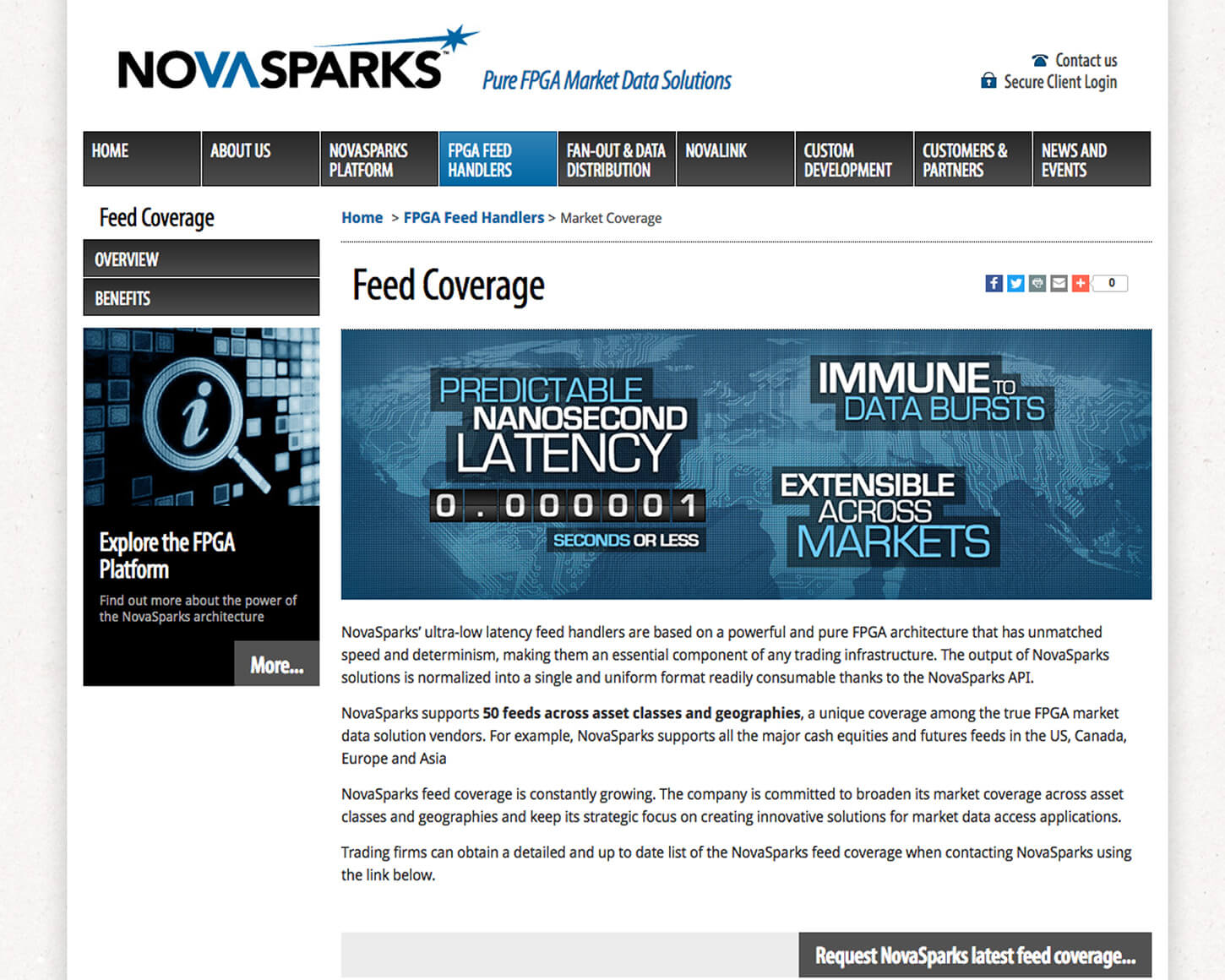 NovaSparks website