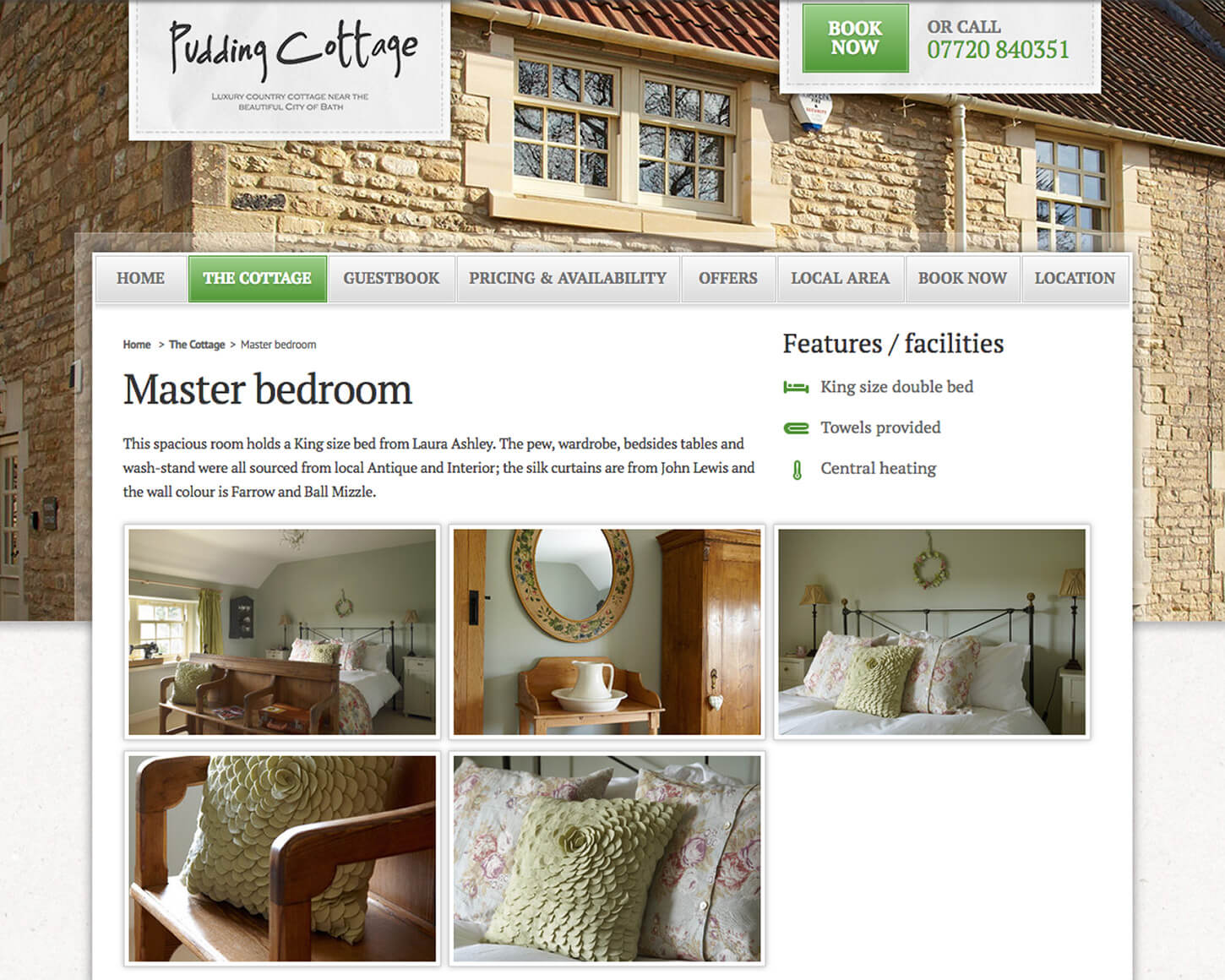 Pudding Cottage website