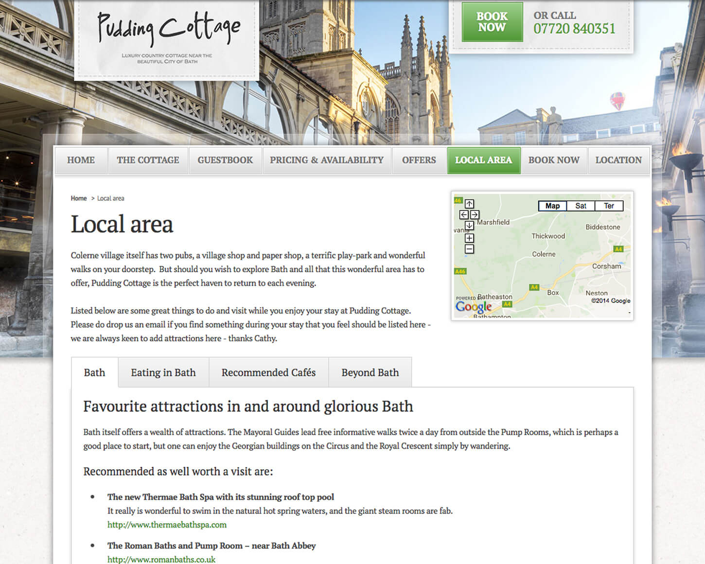 Pudding Cottage website