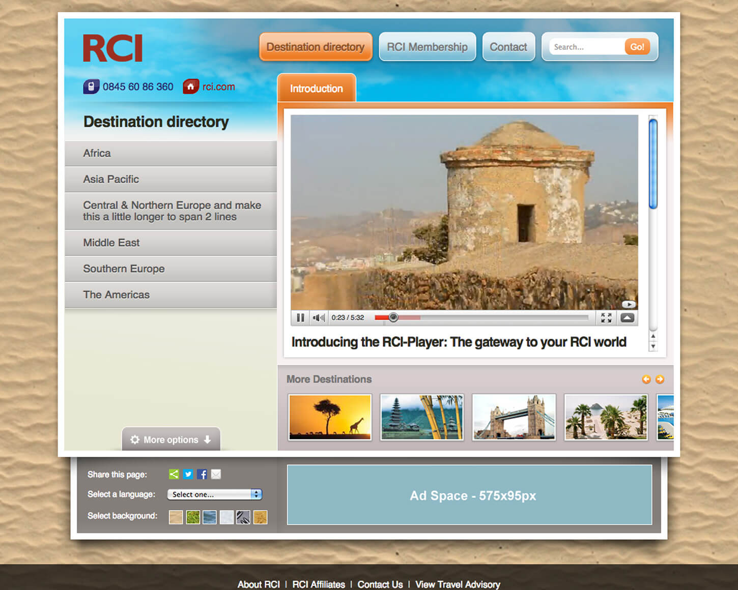 RCI Digital destination guide