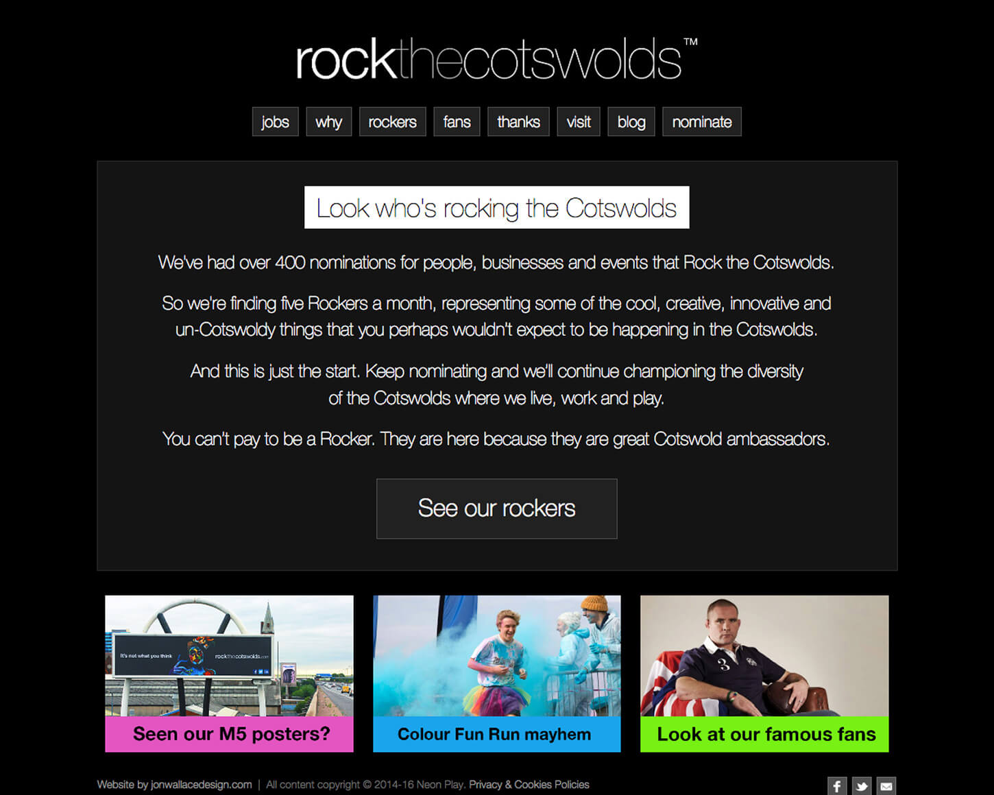 Rock the Cotswolds website