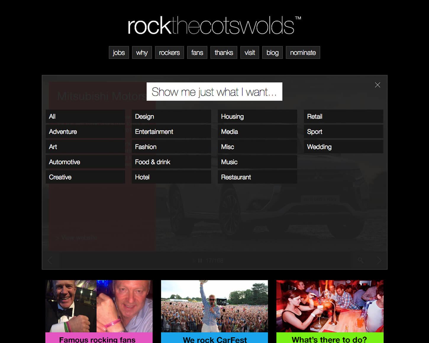 Rock the Cotswolds website