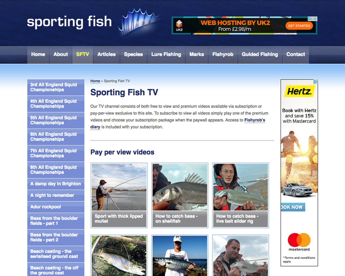 Sporting Fish website