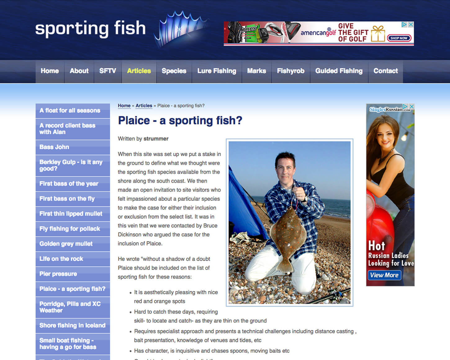 Sporting Fish website