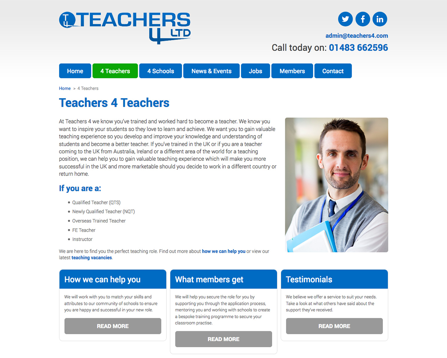 Teachers 4 website