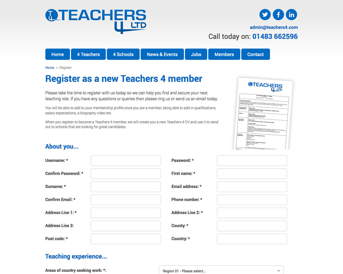 Teachers 4 website