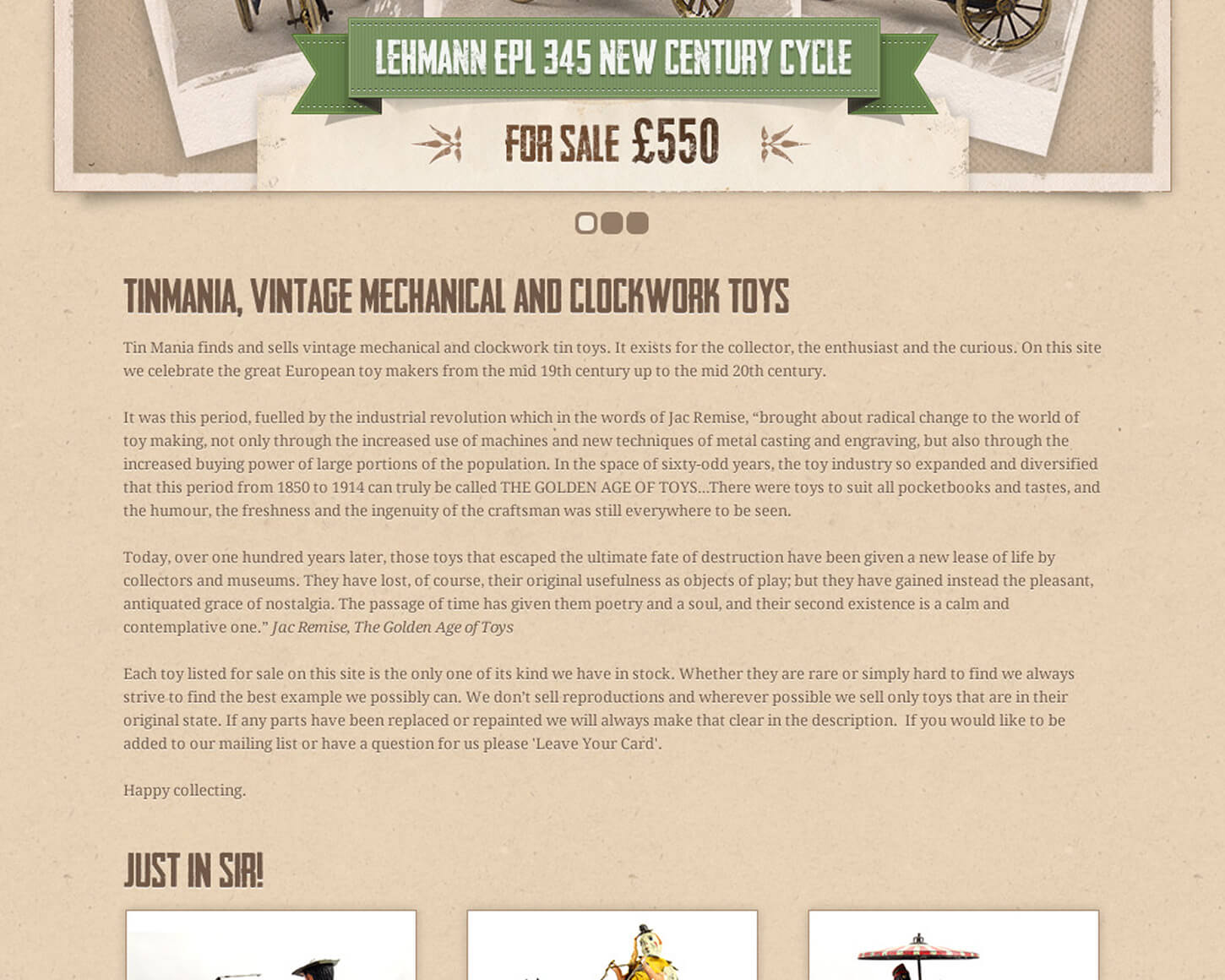 Tinmania website