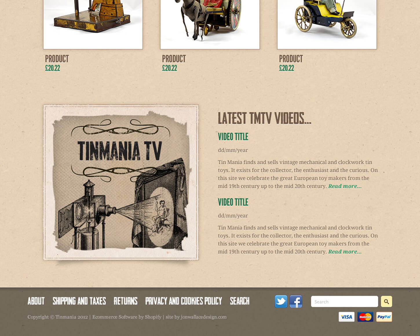 Tinmania website