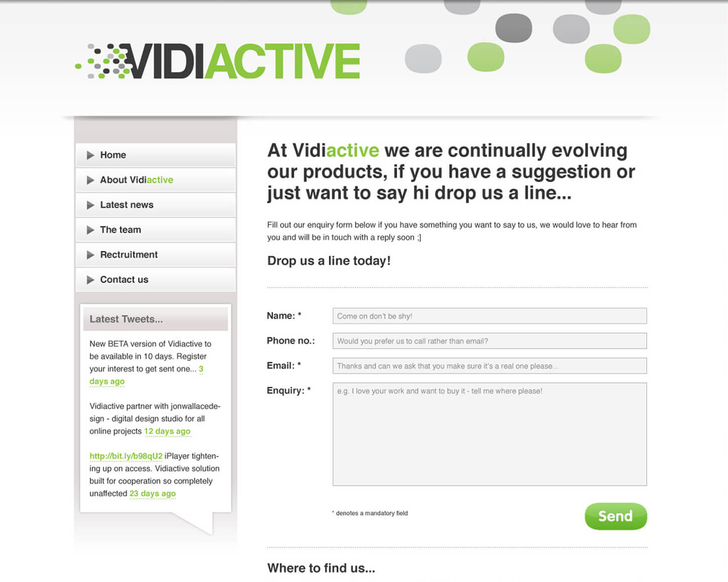 Vidiactive website